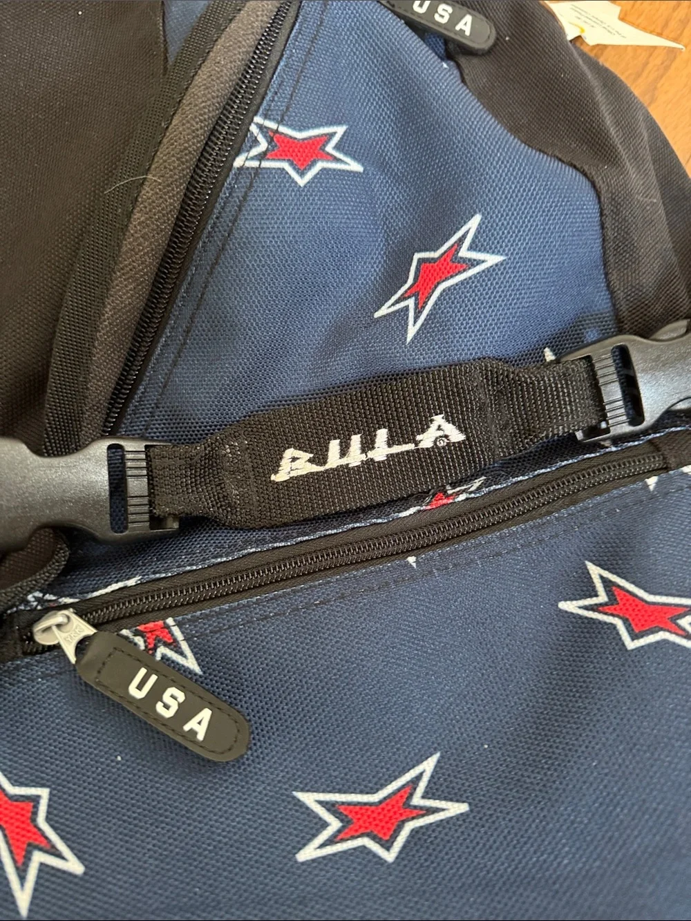 USA Olympic sling Bula backpack - blue with stars USA olympic logo VINTAGE - NWT